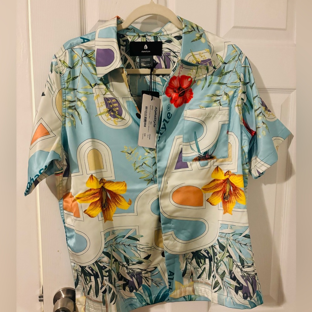 AlphaStyle|Specter Printed Shirt| S
